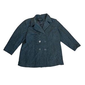 Centigrade Outerwear Wool Charcoal Gray Double-Breasted Coat Size 1X